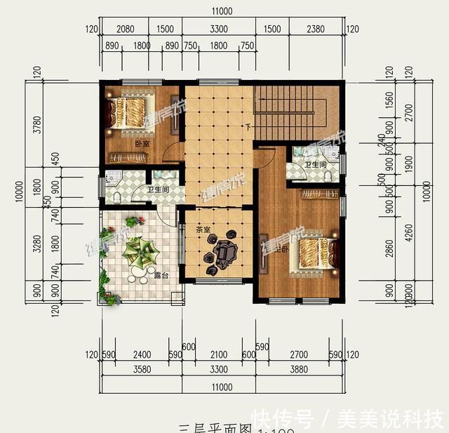 「平面布局图」江西农村35万建别墅,广东60万,福建100万,你觉得哪栋更值?