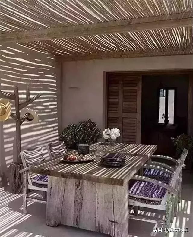 {庭院景观设计}民宿庭院设计 ，质朴自然田园风。