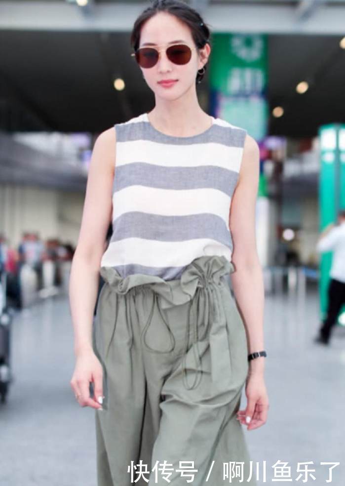 张钧甯厉害了, 这么肥的裤子都敢穿, 网友: 不怕掉下来吗?