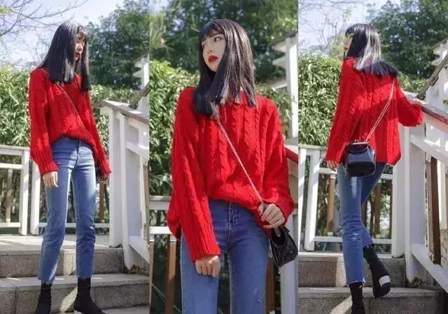  「针织衫」针织衫搭配牛仔裤，这个春天让你气质又有女人味