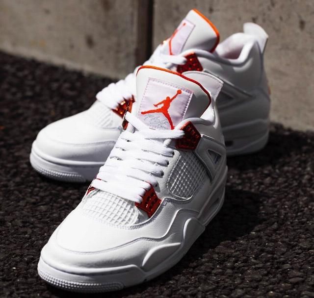  【AJ4】今夏最有牌面小白鞋！AJ4 “Orange Metallic” 周六发售！