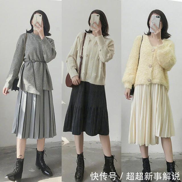「针织衫」内搭这么穿很洋气,简约精致风,无论年纪大小都能穿出好气质