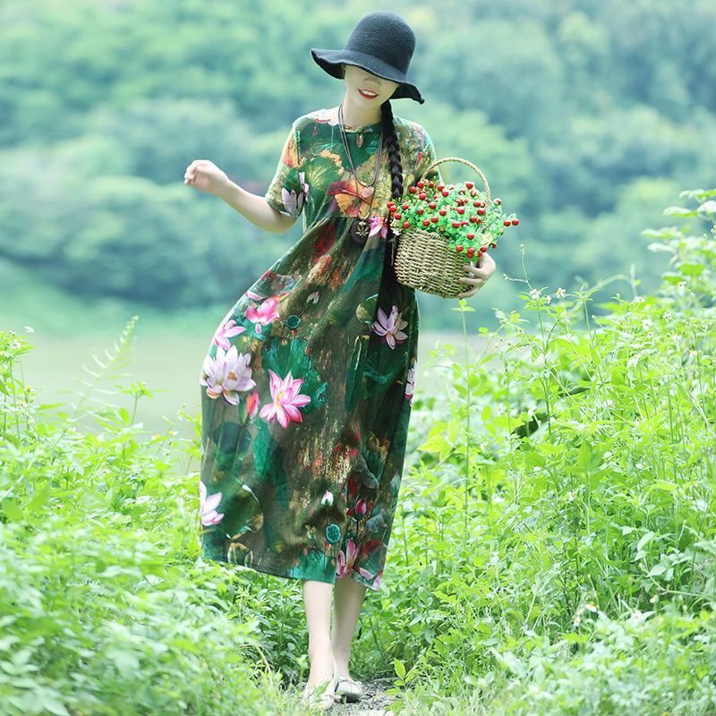 难以置信!现代女人都喜欢的棉麻裙，款款洋气显嫩，连背影都美爆