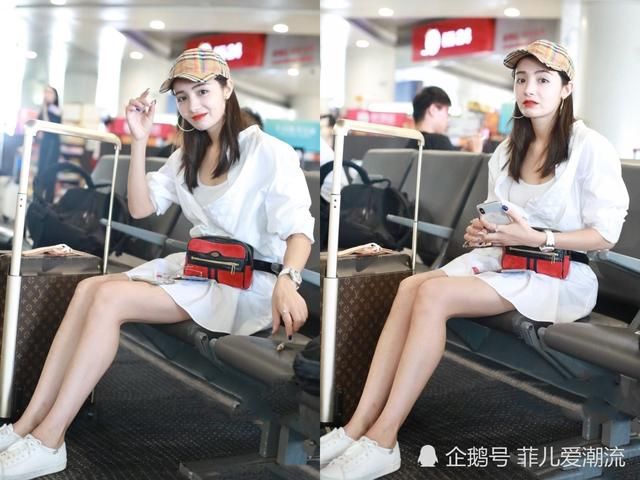 麦迪娜穿衬衫不系扣子非要露内衣，胆子真大，网友：姜潮不管吗