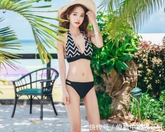 清雅秀丽的泳衣美女，显现窈窕多姿的身材，显得美女好看有气质！