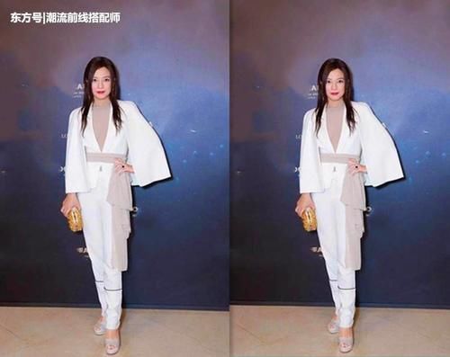 章子怡和赵薇同穿西装，网友：终于见识到女星与总裁的差距有多大