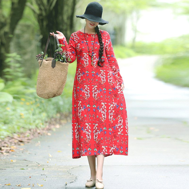 民族风棉麻连衣裙，穿出文艺穿出好气质