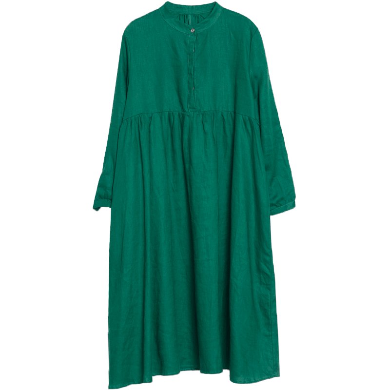 高高瘦瘦感觉是穿出来的，不信瞧瞧下图的亚麻裙，是不是很美