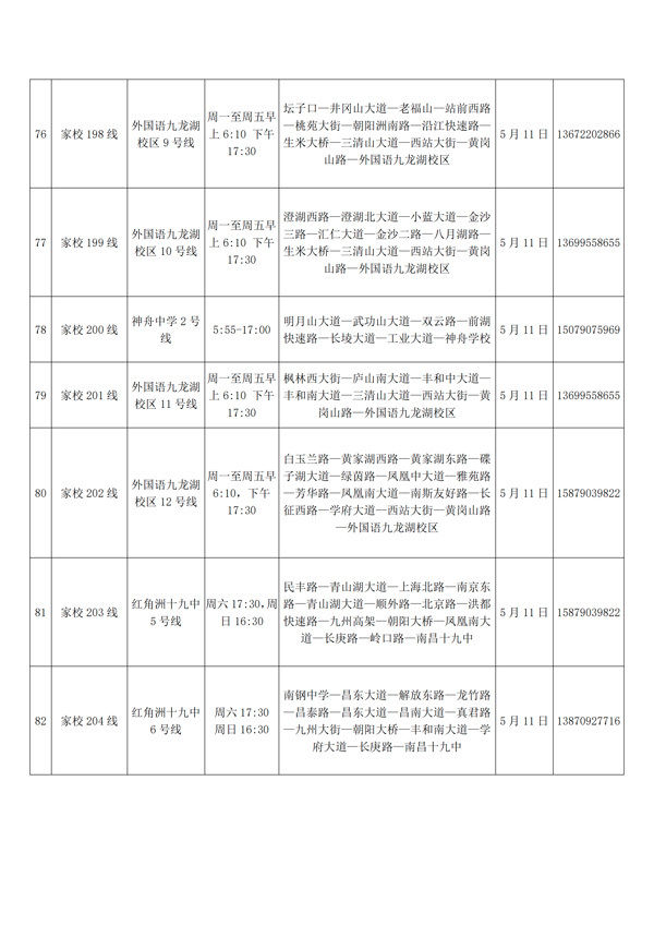  『公交』返校复学在即 南昌公交5月11日起开通第近百条家校专线