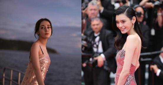 168cm迪丽热巴撞上178cm奚梦瑶，网友长相比身材更重要