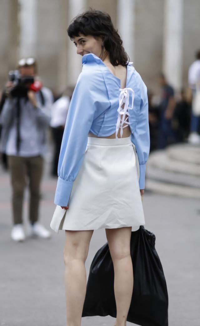 #蝴蝶结#靠着这件蝴蝶结衬衫,找回了女人味