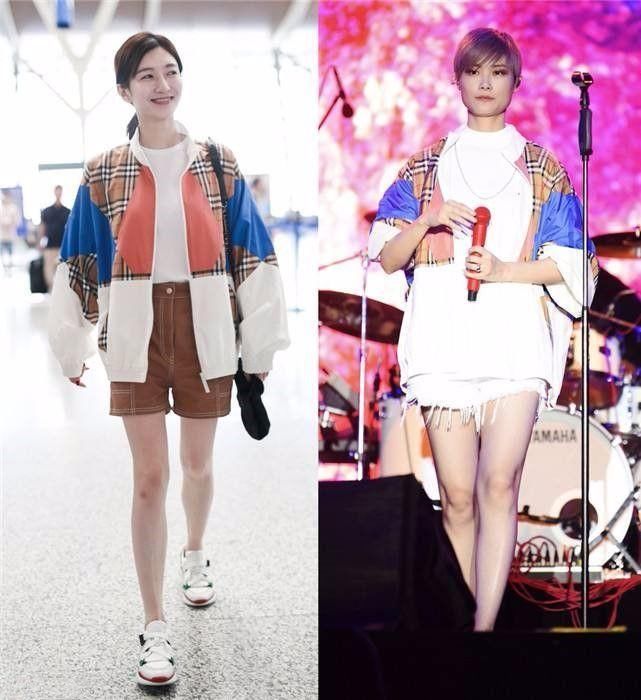 江疏影撞衫没输过，根本就不是凭她这双腿，完全是赢在了穿搭上!