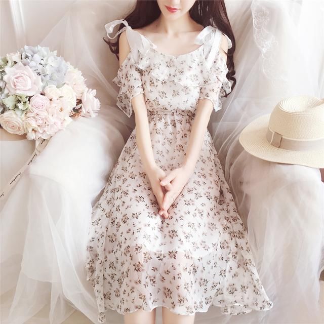 你和女神之间就差一件仙女裙，萦绕盛夏清新范，森系美