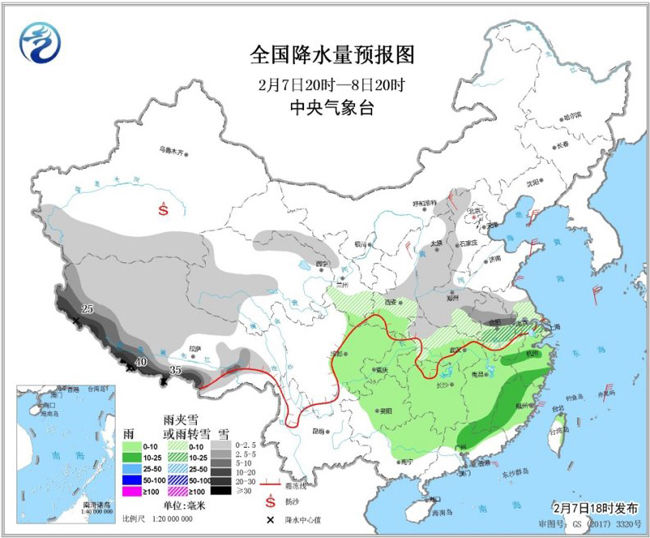 冷空气将影响江南等地 西藏南部有较强降雪
