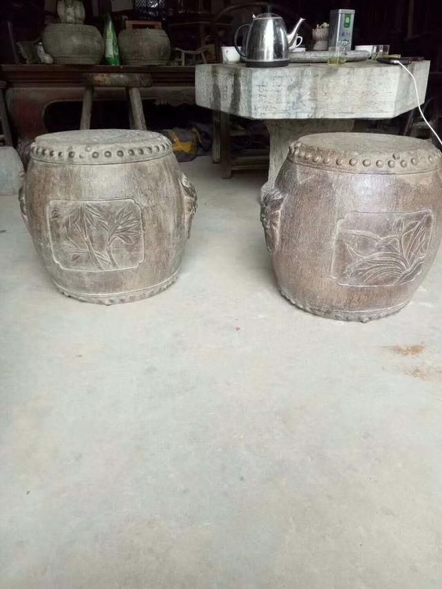  #景观石#庭院石器：景观石，青石桌面，老石槽，古石雕，庭院装修佳品！
