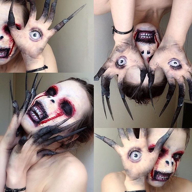 一女孩化妆不为展现自己的美而是看了会让人害怕