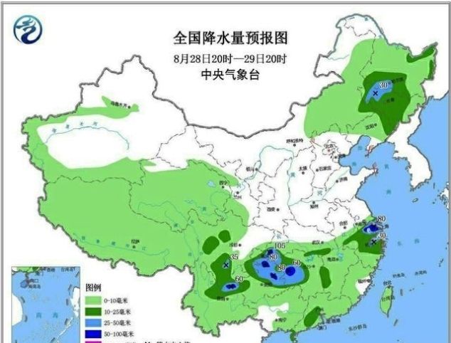  「天气」未来3天:8月27日晚上至30日，全国强降雨及风力重点天气