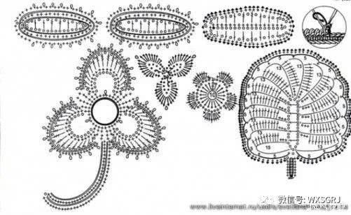 「下次」常用的爱尔兰单元花图解，收藏好了，下次钩织爱尔兰用上