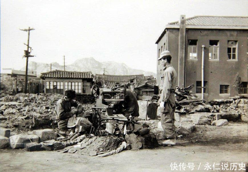 韩国■68年前韩国战争罕见旧照, 汉城被夷为平地