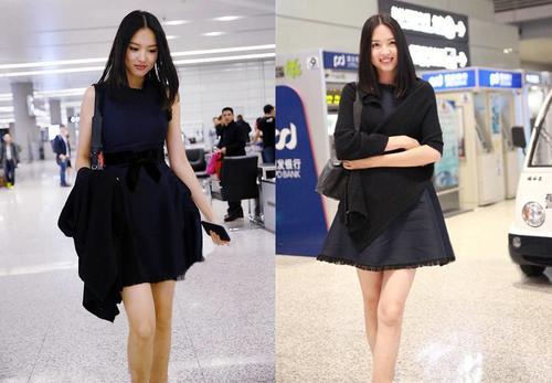 182cm张梓琳厉害呀！硬是把连衣裙穿成上衣，全身都是腿！