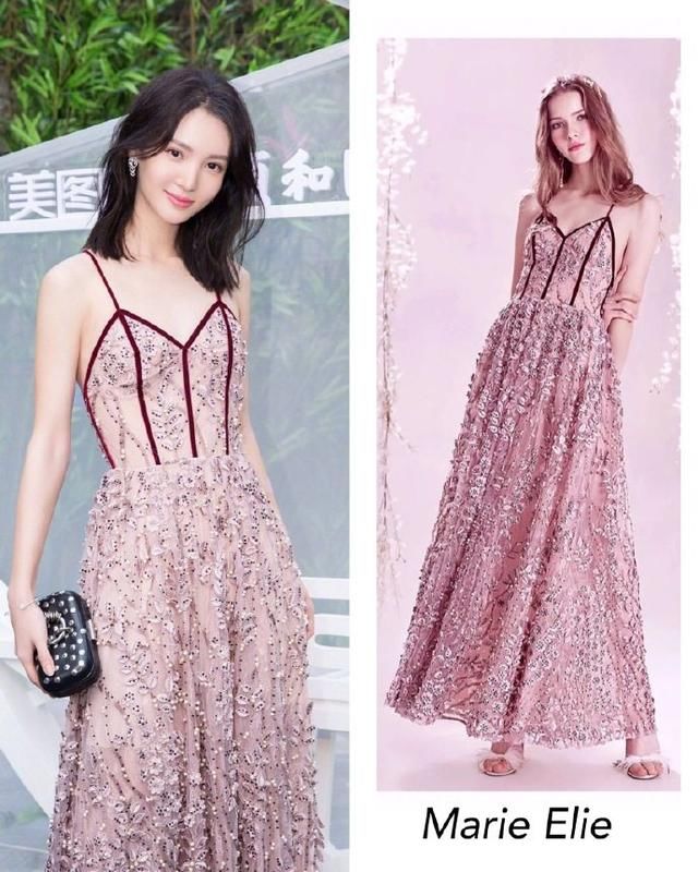 金晨厉害了！裙子全靠“两根绳子”撑着，转身时却让观众脸红了！