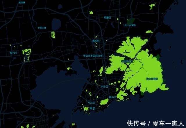  #青岛地图#奇怪的青岛地图：看看青岛之肺，与广州、深圳、香港