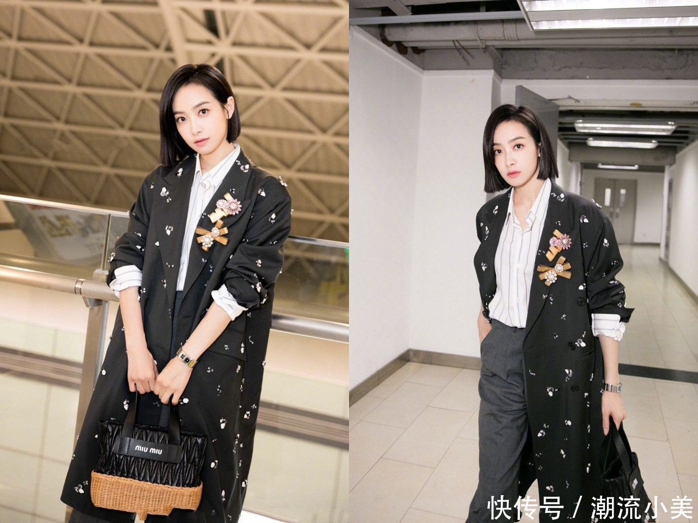 宋茜胆真大，挑战盔甲皮衣耍性感，网友：撑不起来好尴尬！