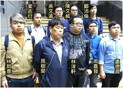  被判@黄之锋同伙林朗彦等3人今被判刑：监禁14天，缓刑1年