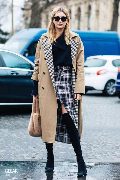 让时尚达人教你把格子裙怎样穿出经典时髦感!