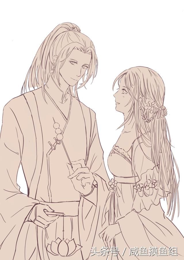 板绘教程遇见逆水寒叶问舟同人插画教程