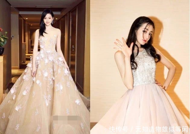 94斤的热巴和90斤的关晓彤接连撞衫，干瘦和苗条差距一目了然