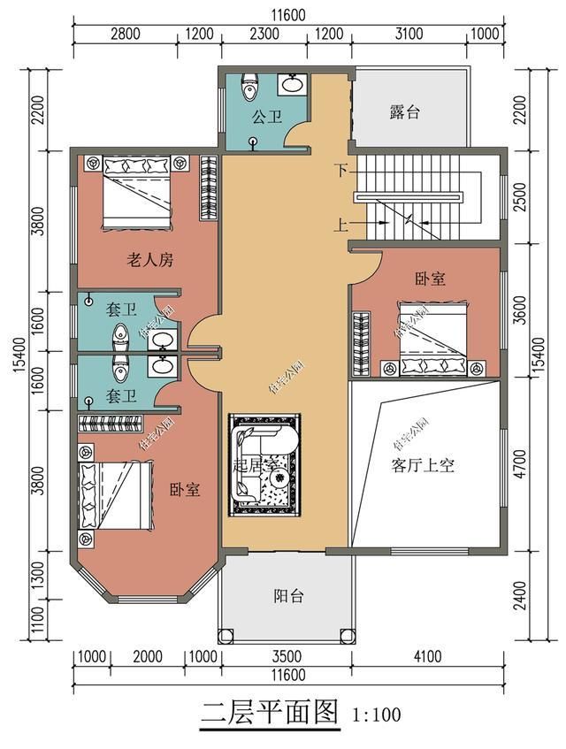  占地尺寸|回农村盖别墅，落地窗+挑空客厅就是漂亮，3套图纸倾心