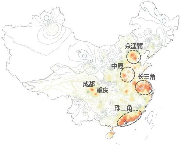 我国人口密度最多城市_(中国人口密度图)-哪座城市有望成为中国的超级物流枢(2)