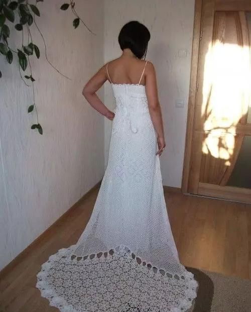  『钩针』钩针编织蕾丝婚纱，助你做最美的新娘，气质婚纱、礼服大饱眼福！