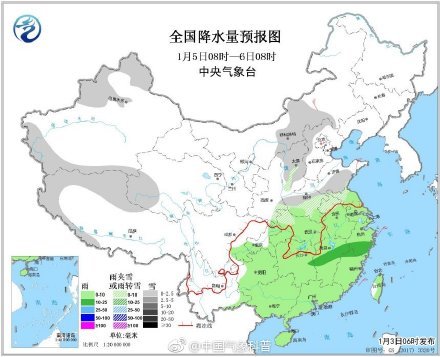 南方今夜雨雪又增多