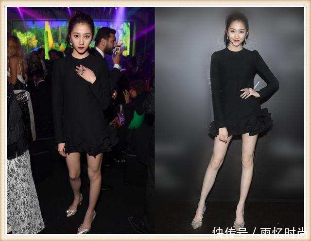 当172唐嫣和173关晓彤同穿短裙, 网友: 终于知道真正美腿长啥样了