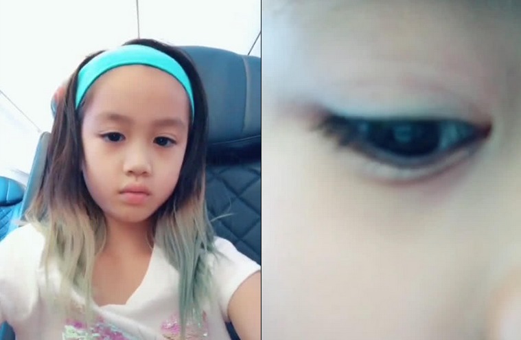 钟丽缇女儿考拉近照曝光 染发化妆变化超大