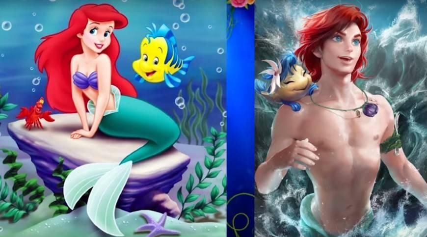 当迪士尼公主变成男子,艾莎成霸道总裁,康蒂的发型撩到我了!