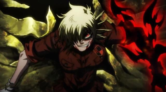 鬼加入hellsing,在阿卡多被送入异空间之后接替阿卡多成为hellsing