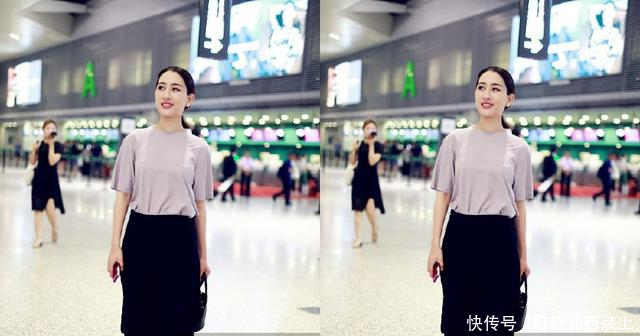 37岁马苏真会穿,T恤搭配黑色半裙,网友孔令辉后悔去吧!