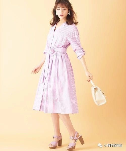 2018年夏天复古开襟洋装太可爱!日本当季流行洋装穿搭