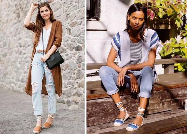 夏天除了小白鞋和猫跟鞋，更好穿的还有度假范儿的渔夫鞋