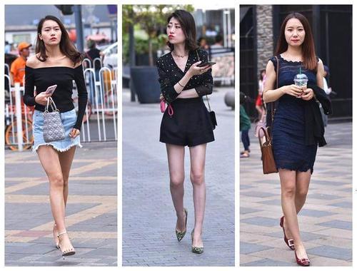 街拍：拥有大长腿的姑娘，打扮时尚，气质怡人
