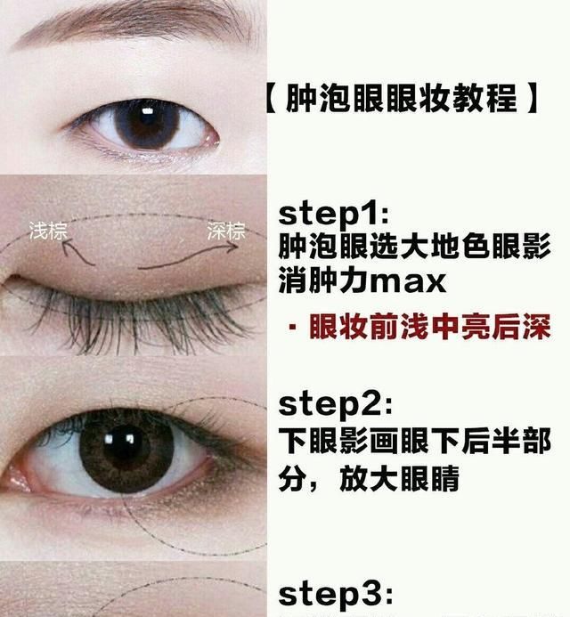  女孩@大脸 肿泡眼 塌鼻梁 如何画一个厌世妆容!更我一起变成酷黑女孩...