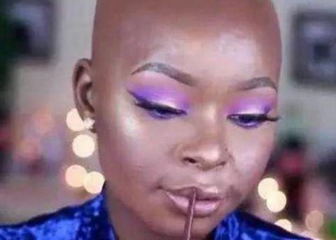 非洲女孩展示化妆神技，妆前妆后像换人