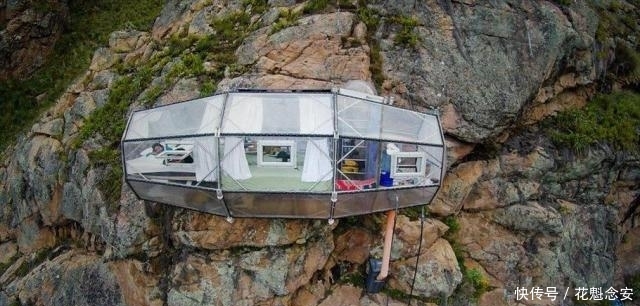 悬崖上的酒店:想入住要攀岩或吊索才行,住一晚2千还要排队!