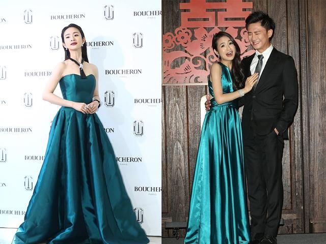 35岁林依晨逆生长，大背头配抹胸裙气场全开，不料被耳环抢镜了！