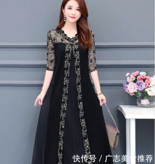  【女人】连衣裙不是贵就行了，70后女人穿这种款更年轻，遮肚显瘦又高贵