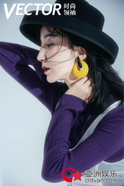 娄艺潇冷美人时尚大片 发丝拂面红唇酷美