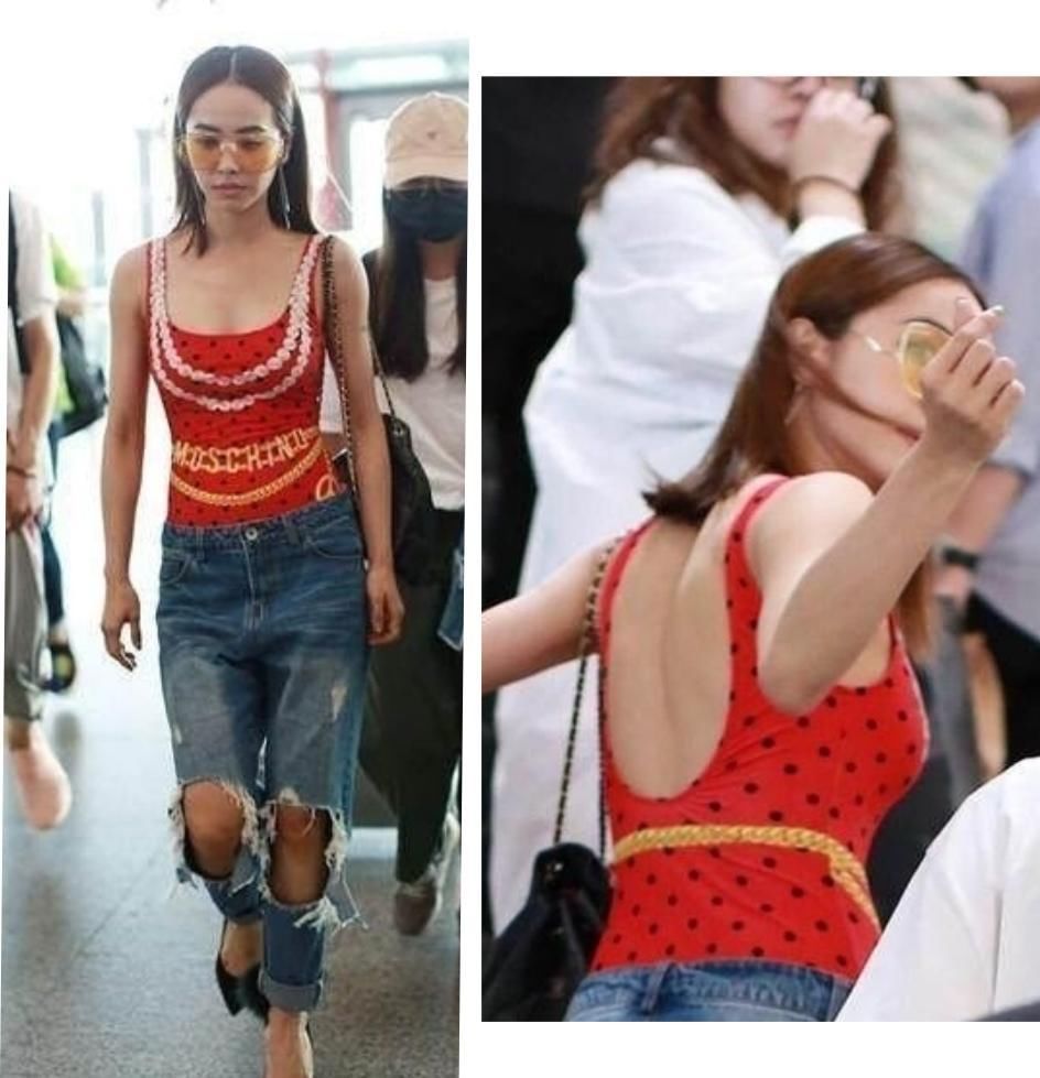 秀肩露背，下衣失踪，直接穿泳装出街，蔡依林的时髦一般人追不上
